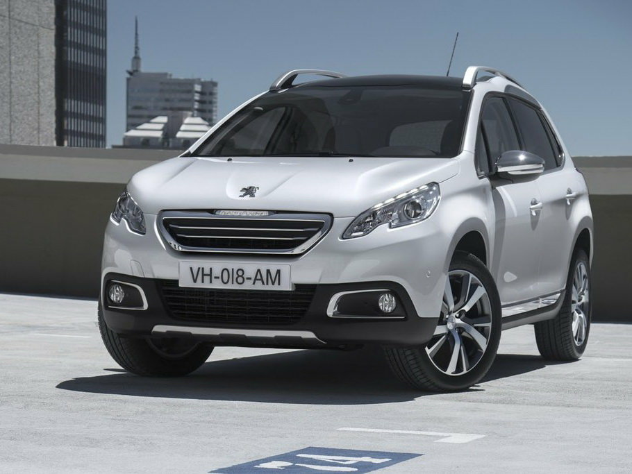 Коврики ЭВА "EVA ромб" для Peugeot 2008 (suv) 2014 - 2016, черные, 4шт.