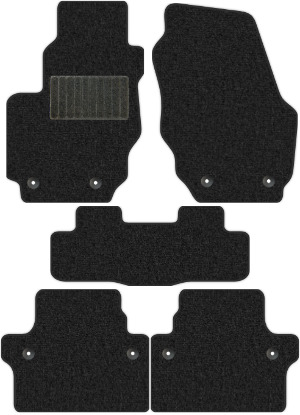 Коврики "Классик" в салон Volvo S80 II (седан) 2006 - 2010, темно-серые 5шт.