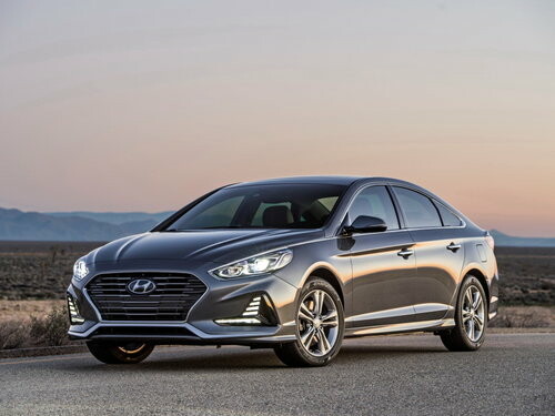 Коврики текстильные "Классик" для Hyundai Sonata VII (седан / LF) 2017 - 2019, темно-серые, 5шт.